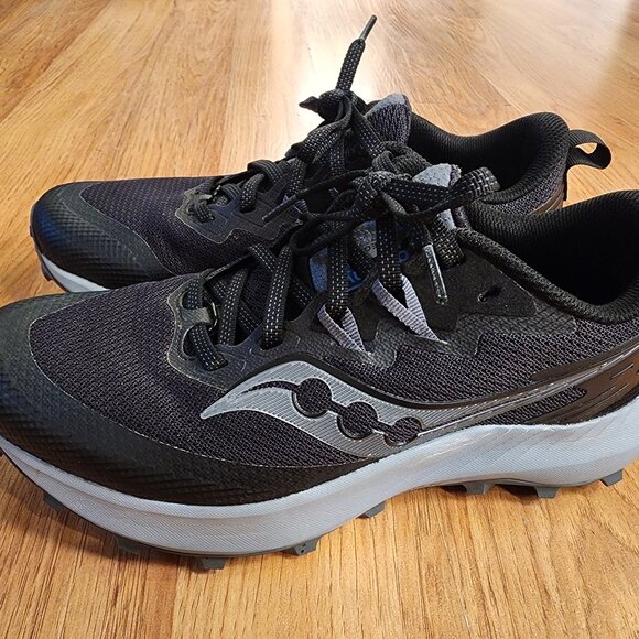 Saucony Women Peregrine 14 Black Trail Running Shoes Size 8 - Picture 1 of 6